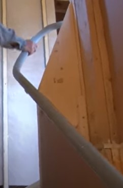 He made his banisters using PVC Pipe with PVC Bendit