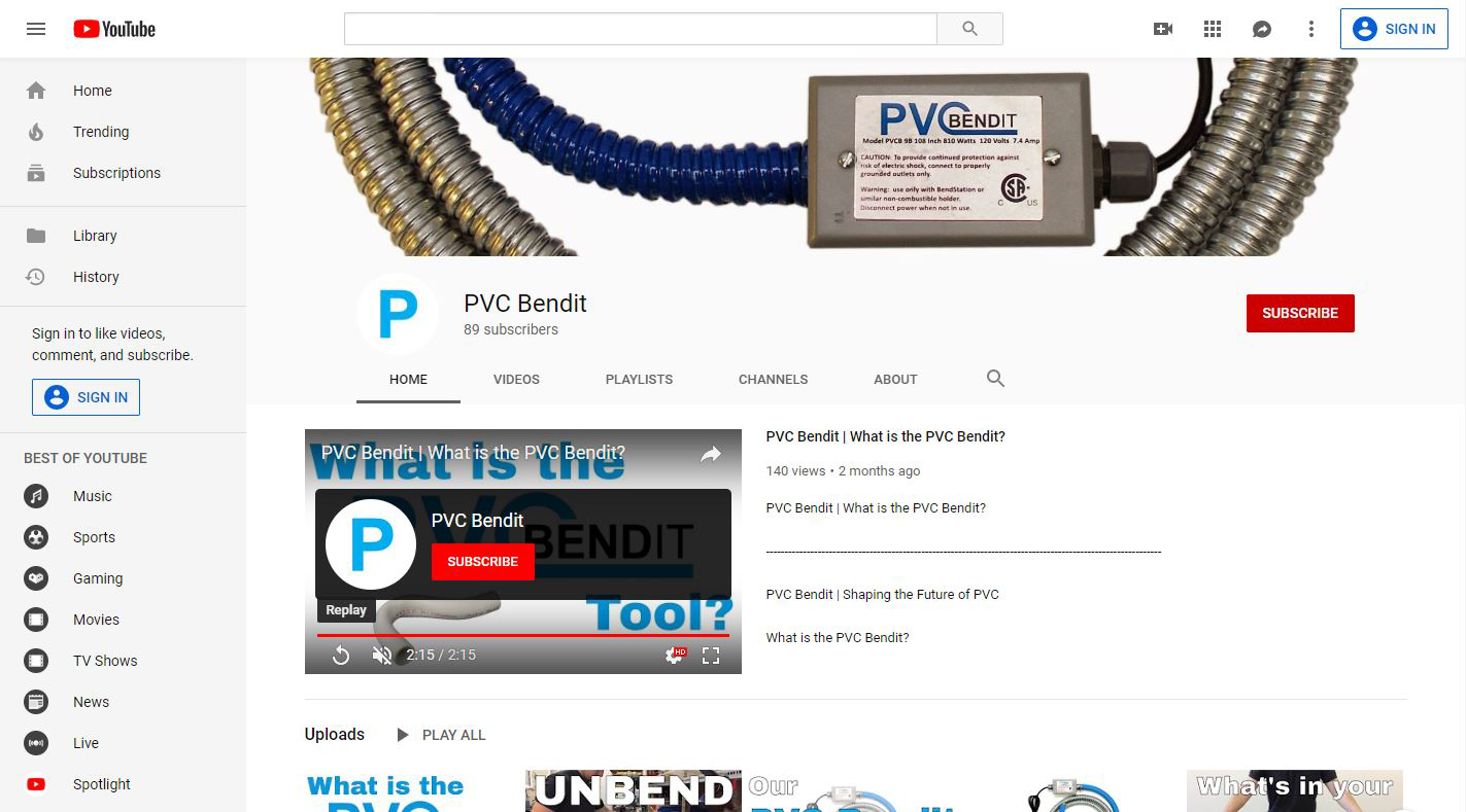 PVC Bending Video Tutorials on YouTube!
