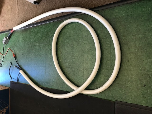 20' length of PVC pipe heated with PVC Bendit 20B and shaped.