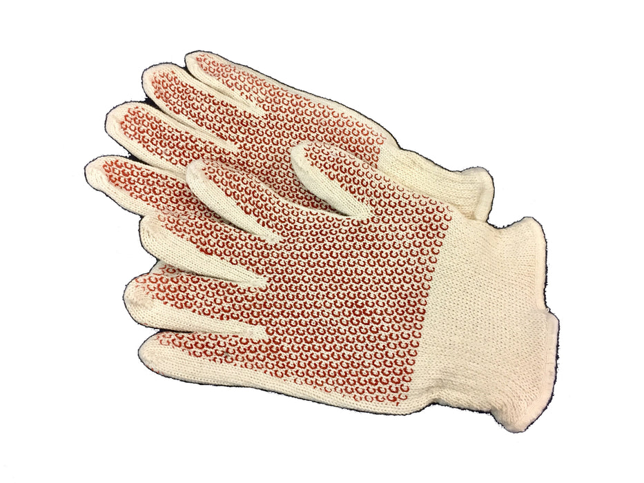 Gloves - Small - 608°F MCR SAFETY Knit Glove, Dotted, Nitrile