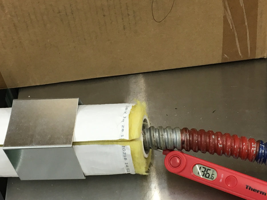 Coated Fiberglass Pipe Insulation 36" X 1/2" X 2-1/8".  1 1/2" PVC Schedule 40 is 1.90" OD.  2" is 2 3/8" OD